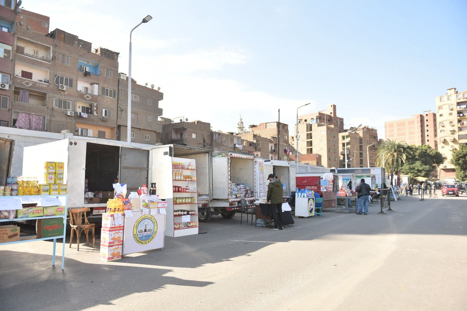 افتتاح سوق اليوم الواحد بمنطقة إمبابة بمحافظة الجيزة